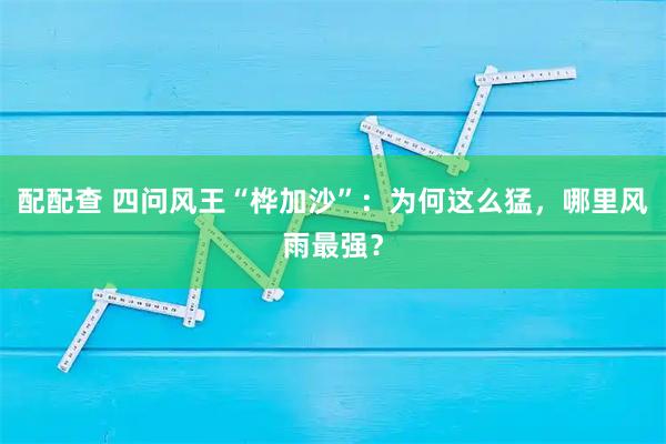 配配查 四问风王“桦加沙”：为何这么猛，哪里风雨最强？
