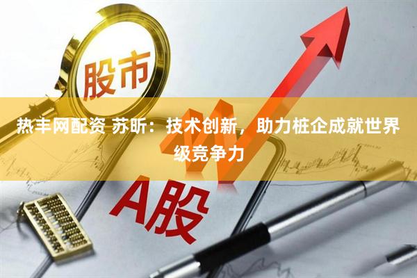 热丰网配资 苏昕：技术创新，助力桩企成就世界级竞争力
